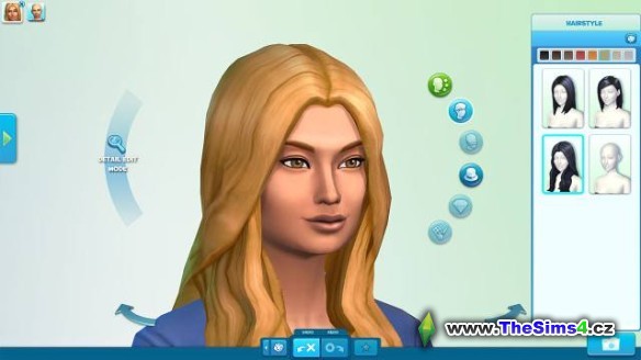 Blondýna v The Sims 4 editoru simíků
