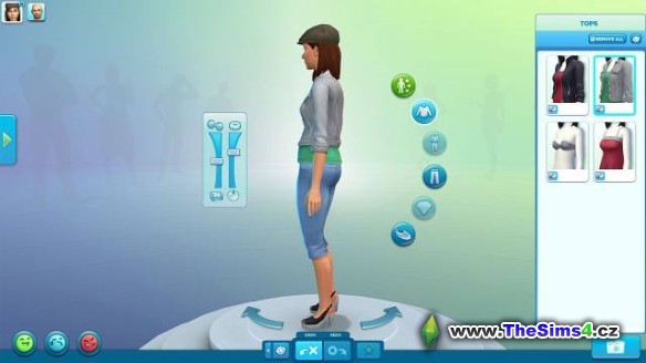 Holka v The Sims 4 editoru simíků