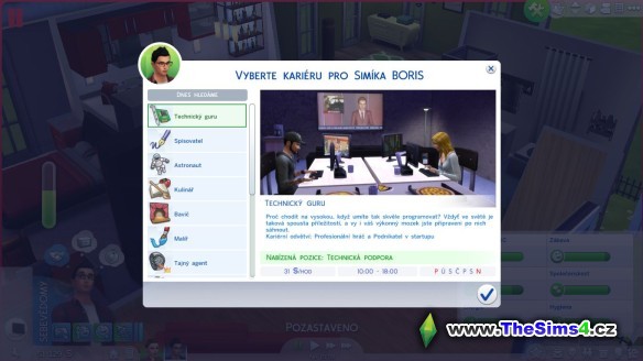 Boris si zvolil kariéru technický guru.