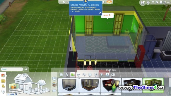 Snadné úpravy díky přesouvání celých místností