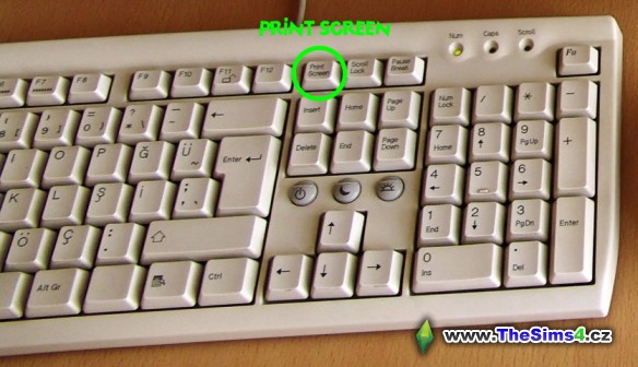 Pozice klávesy Print Screen na klávesnici