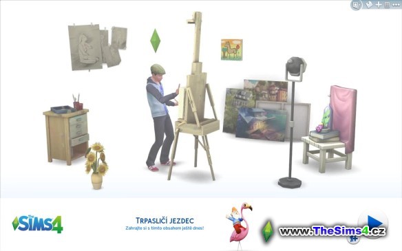 Trpasličí jezdec v menu hry