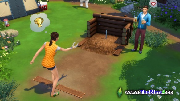 Trefí A. podkovu B. kluka s pitím C. svou hlavu ?