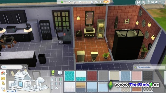 Nová koupelna laděná do cihlové barvy, to je teda luxus!