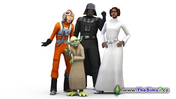Yoda, Darth Vader, princezna Leia a pilotní kombinéza