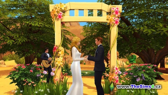 Romantická svatba v přírodě